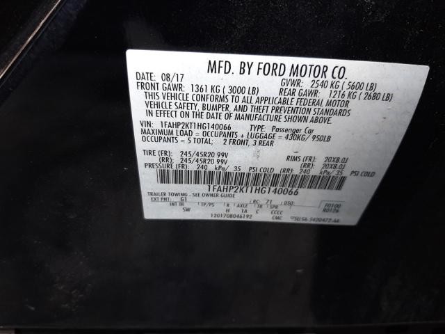 Photo 10 from auction – 2017 FORD TAURUS SHO with VIN 1FAHP2KT1HG140066