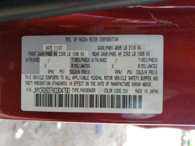 Photo 10 from auction – 2008 MAZDA 5 with VIN JM1CR293780304790