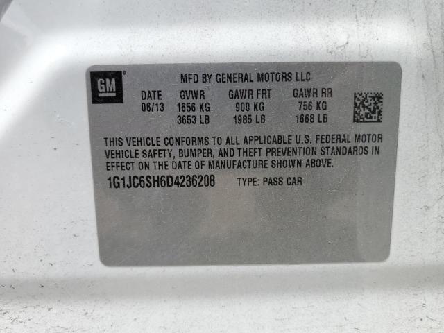 Photo 10 from auction – 2013 CHEVROLET SONIC LT with VIN 1G1JC6SH6D4236208