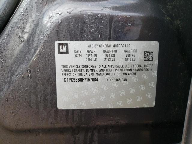 Photo 10 from auction – 2015 CHEVROLET CRUZE LT with VIN 1G1PC5SB0F7157084