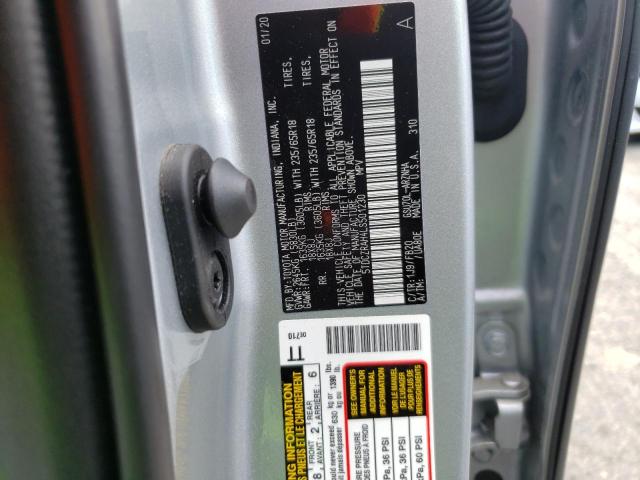 Photo 10 from auction – 2020 TOYOTA HIGHLANDER with VIN 5TDCZRAH4LS501230