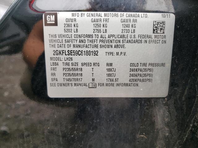 Photo 10 from auction – 2012 GMC TERRAIN SL with VIN 2GKFLSE59C6180192