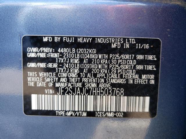 Photo 10 from auction – 2017 SUBARU FORESTER 2 with VIN JF2SJAJC7HH503768
