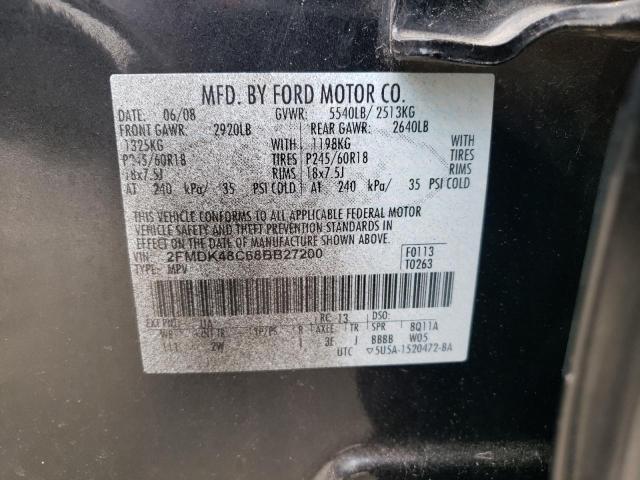 Photo 10 from auction – 2008 FORD EDGE SEL with VIN 2FMDK48C68BB27200