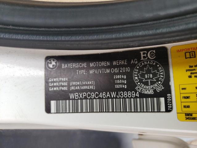 Photo 10 from auction – 2010 BMW X3 XDRIVE3 with VIN WBXPC9C46AWJ38894