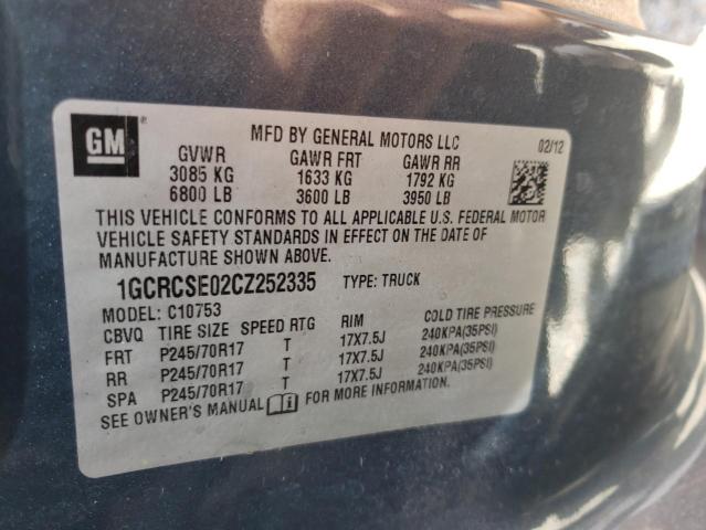 Photo 10 from auction – 2012 CHEVROLET SILVERADO with VIN 1GCRCSE02CZ252335