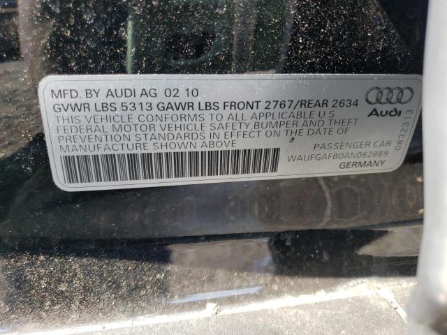 Photo 10 from auction – 2010 AUDI A6 PREMIUM with VIN WAUFGAFB0AN062889