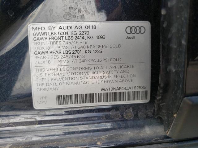 Photo 10 from auction – 2018 AUDI A4 ALLROAD with VIN WA19NAF44JA182588