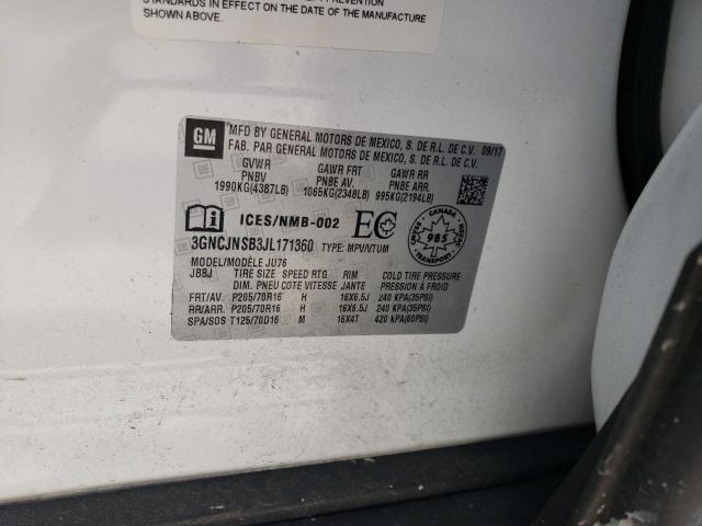 Photo 10 from auction – 2018 CHEVROLET TRAX LS with VIN 3GNCJNSB3JL171360