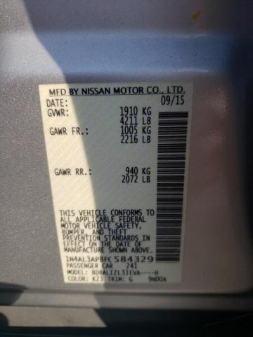 Photo 10 from auction – 2015 NISSAN ALTIMA 2.5 with VIN 1N4AL3AP8FC584329