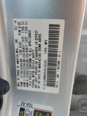 Photo 10 from auction – 2014 HONDA CR-V EX with VIN 5J6RM4H54EL082561