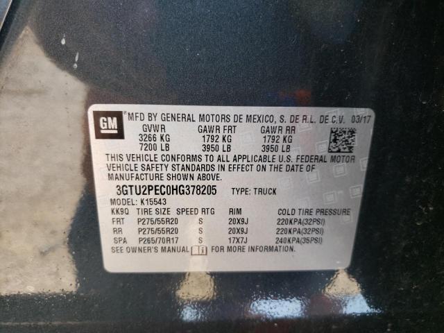 Photo 10 from auction – 2017 GMC SIERRA K15 with VIN 3GTU2PEC0HG378205