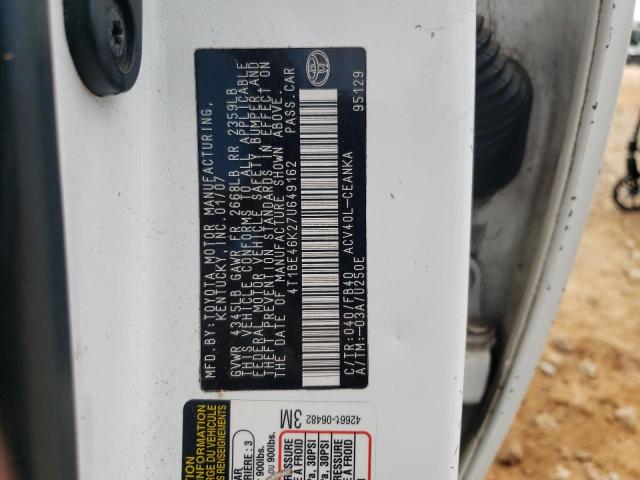 Photo 10 from auction – 2007 TOYOTA CAMRY CE with VIN 4T1BE46K27U649162