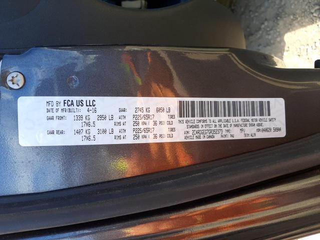 Photo 10 from auction – 2016 DODGE GRAND CARA with VIN 2C4RDGEG7GR352373