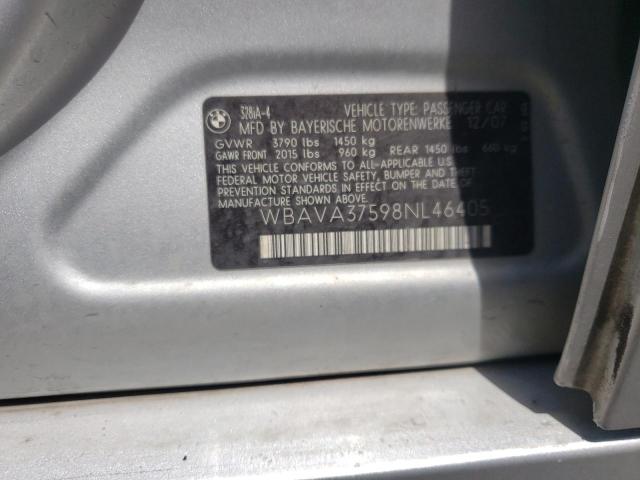 Photo 10 from auction – 2008 BMW 328 I with VIN WBAVA37598NL46405