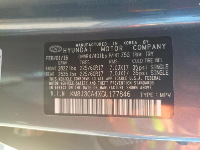 Photo 10 from auction – 2016 HYUNDAI TUCSON LIM with VIN KM8J3CA4XGU177846