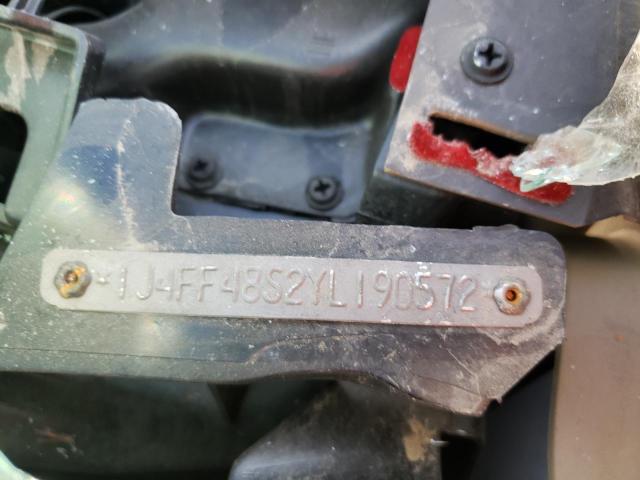 Photo 10 from auction – 2000 JEEP CHEROKEE S with VIN 1J4FF48S2YL190572