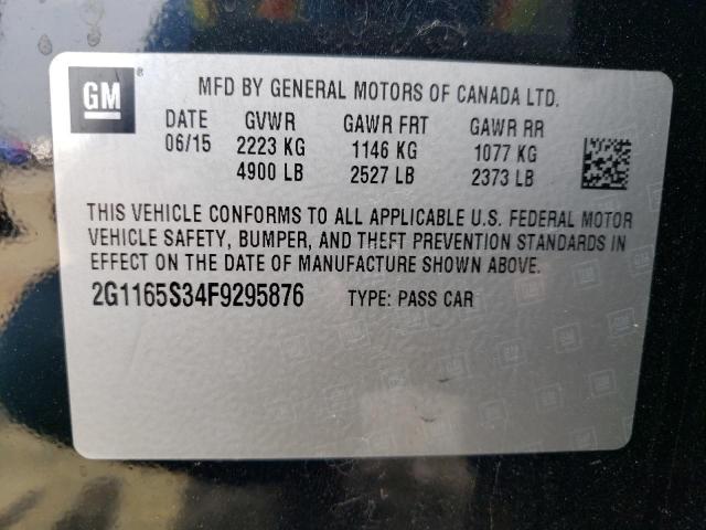 Photo 10 from auction – 2015 CHEVROLET IMPALA LTZ with VIN 2G1165S34F9295876