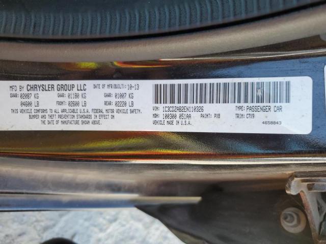 Photo 10 from auction – 2014 DODGE AVENGER SE with VIN 1C3CDZAB2EN110326