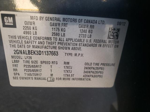 Photo 10 from auction – 2013 CHEVROLET EQUINOX LS with VIN 2GNALBEK3D1137663