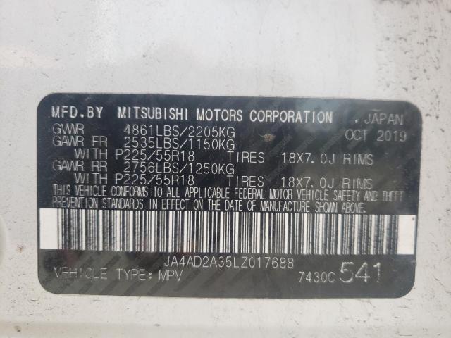Photo 10 from auction – 2020 MITSUBISHI OUTLANDER with VIN JA4AD2A35LZ017688