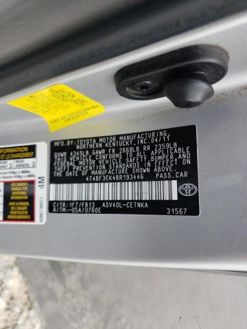 Photo 10 from auction – 2011 TOYOTA CAMRY BASE with VIN 4T4BF3EK4BR193446