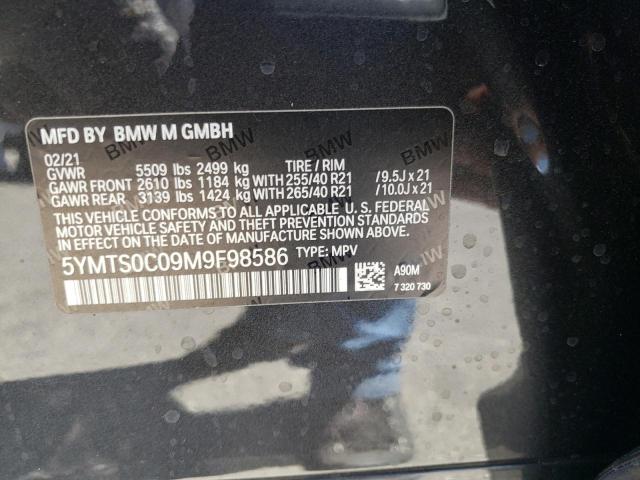 Photo 10 from auction – 2021 BMW X3 M COMPE with VIN 5YMTS0C09M9F98586