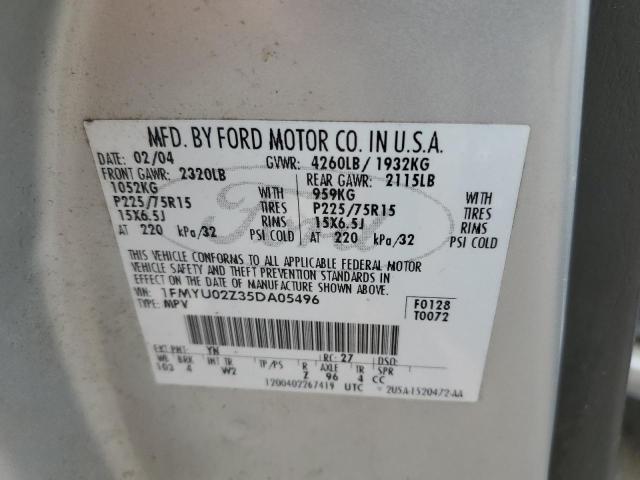 Photo 10 from auction – 2005 FORD ESCAPE XLS with VIN 1FMYU02Z35DA05496