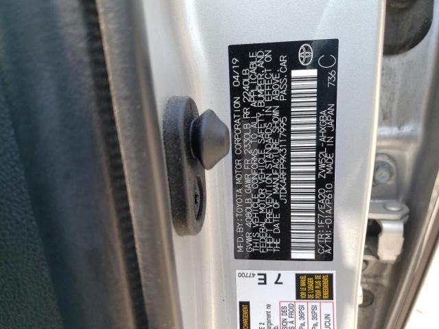 Photo 10 from auction – 2019 TOYOTA PRIUS PRIM with VIN JTDKARFP9K3117995