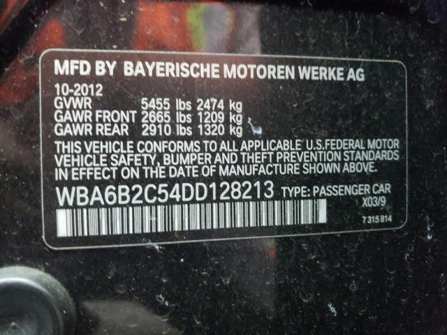 Photo 10 from auction – 2013 BMW 650 I with VIN WBA6B2C54DD128213