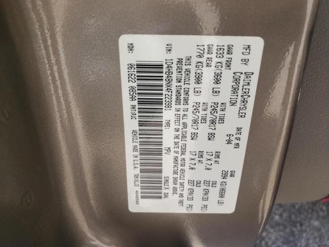 Photo 10 from auction – 2004 DODGE DURANGO SL with VIN 1D4HB48NX4F223981