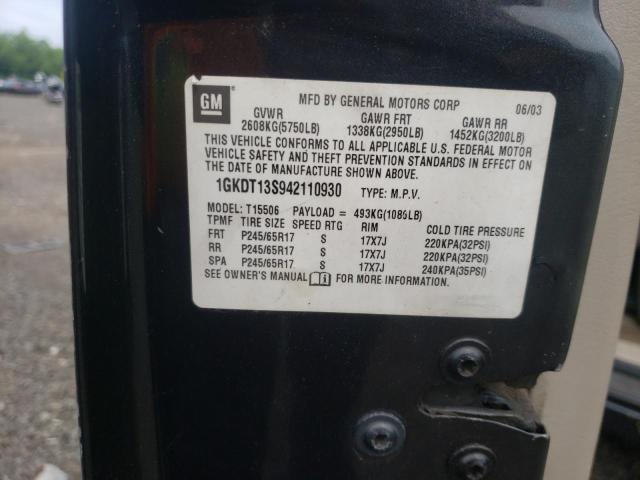 Photo 10 from auction – 2004 GMC ENVOY with VIN 1GKDT13S942110930