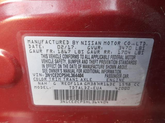 Photo 10 from auction – 2017 NISSAN VERSA NOTE with VIN 3N1CE2CP5HL364404