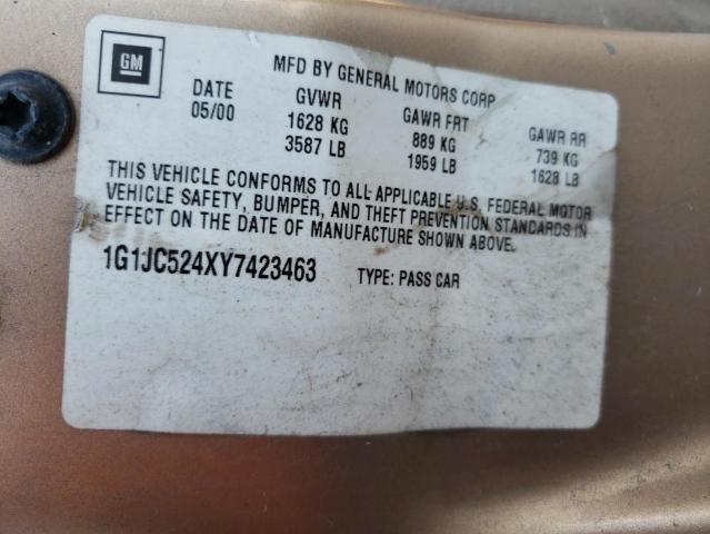 Photo 10 from auction – 2000 CHEVROLET CAVALIER with VIN 1G1JC524XY7423463