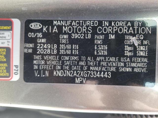 Photo 10 from auction – 2016 KIA SOUL with VIN KNDJN2A2XG7334443