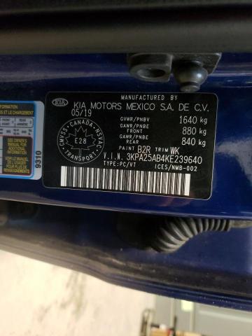 Photo 10 from auction – 2019 KIA RIO S with VIN 3KPA25AB4KE239640