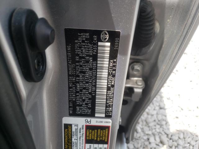 Photo 10 from auction – 2015 TOYOTA CAMRY LE with VIN 4T1BF1FK7FU031085