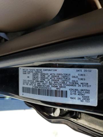 Photo 10 from auction – 2002 TOYOTA 4RUNNER LI with VIN JT3GN87R520250313