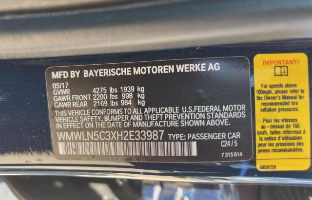 Photo 10 from auction – 2017 MINI COOPER CLU with VIN WMWLN5C3XH2E33987