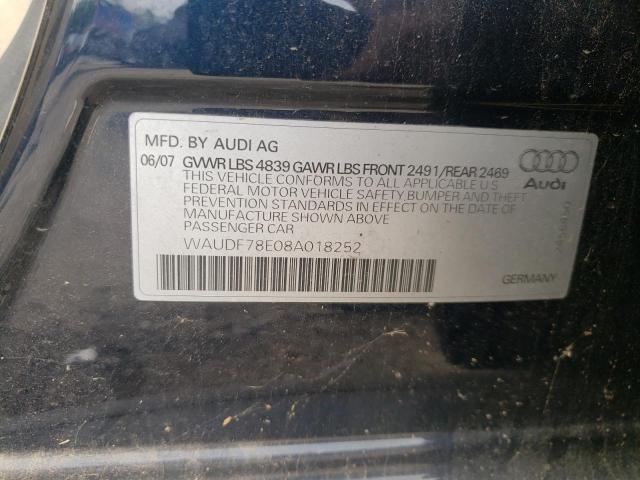 Photo 10 from auction – 2008 AUDI A4 2.0T QU with VIN WAUDF78E08A018252