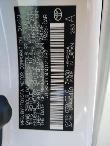 Photo 10 from auction – 2010 TOYOTA PRIUS with VIN JTDKN3DU4A0121897