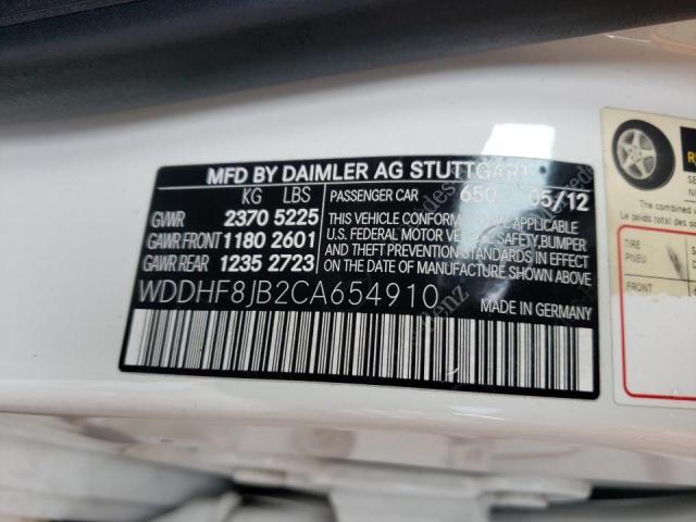 Photo 10 from auction – 2012 MERCEDES-BENZ E 350 4MAT with VIN WDDHF8JB2CA654910