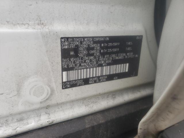 Photo 10 from auction – 2021 TOYOTA VENZA LE with VIN JTEAAAAH7MJ052247
