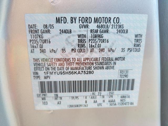 Photo 10 from auction – 2006 FORD ESCAPE HEV with VIN 1FMYU95H56KA75280