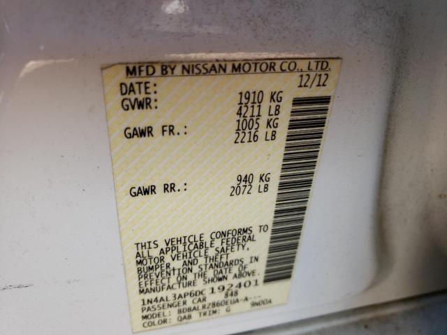 Photo 10 from auction – 2013 NISSAN ALTIMA 2.5 with VIN 1N4AL3AP6DC192401