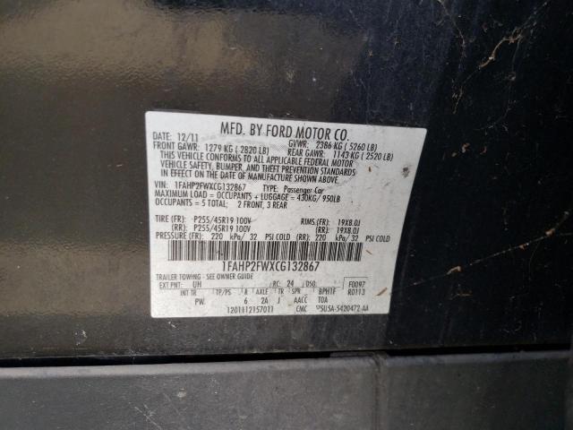 Photo 10 from auction – 2012 FORD TAURUS LIM with VIN 1FAHP2FWXCG132867