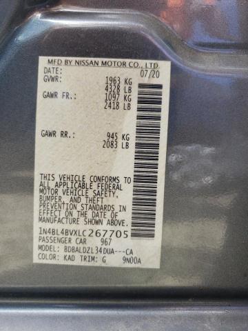 Photo 10 from auction – 2020 NISSAN ALTIMA S with VIN 1N4BL4BVXLC267705