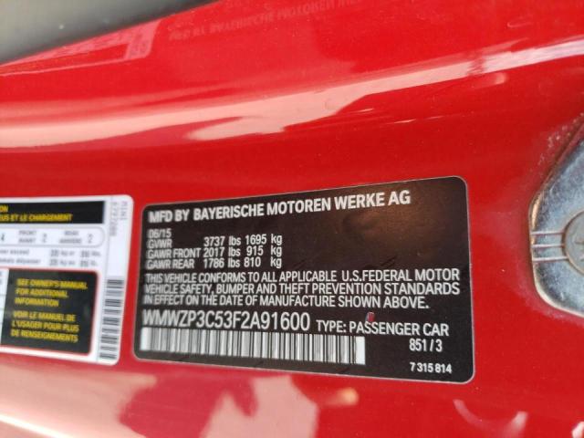 Photo 10 from auction – 2015 MINI COOPER S with VIN WMWZP3C53F2A91600