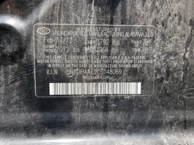 Photo 10 from auction – 2012 HYUNDAI ELANTRA GL with VIN 5NPDH4AE2CH148069