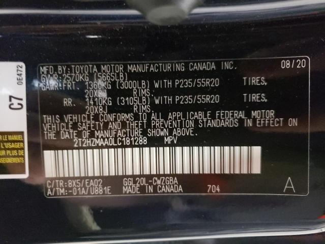 Photo 10 from auction – 2020 LEXUS RX 350 with VIN 2T2HZMAA0LC181288